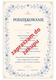 Podziękowanie dla rodziców na zakończenie roku