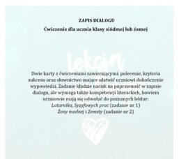 ĆWICZYMY ZAPIS DIALOGU ZADANIE DLA UCZNIÓW KLAS 7-8