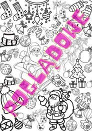 Kolorowanka XXL - zima, Mikołaj