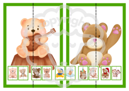 Dzień misia - gra dopasuj drugą połowę