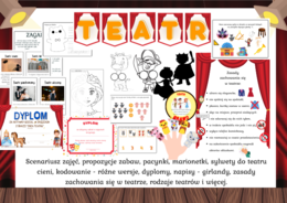 W teatrze, teatr, teatralne rekwizyty,