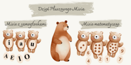 Pluszowy Miś - nauka cyfr i samogłosek. Dzień Pluszowego Misia.