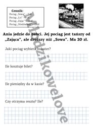 Matematyka w podróży-zadania praktyczne, kupujemy bilety