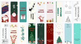 Zakładki świąteczne do książki Mikołajki i święta