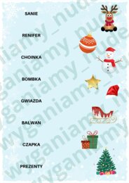 Połącz wyraz z obrazkiem - nauka czytania