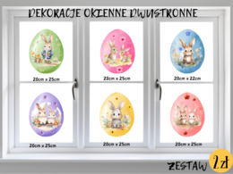 DWUSTRONNE DEKORACJE OKIENNE - Wielkanoc
