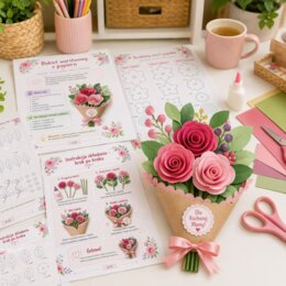 Bukiet warstwowy z papieru