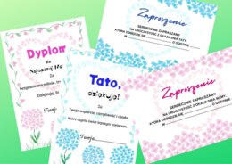 Dyplomy i zaproszenia - Dzień Mamy i Taty
