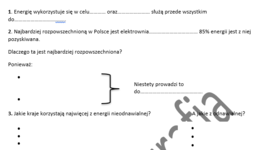 Karta pracy - Energetyka w Polsce