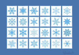 Zimowe memory - śnieżynki