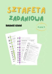 Kolejność działań, sztafeta zadaniowa, klasa 4