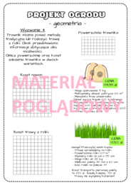 Projekt edukacyjny – klasa 6, 7, 8. Innowacja pedagogiczna. Obliczenia praktyczne. Projekt ogrodu. Geometria