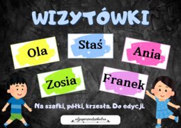 Wizytówki, imiona