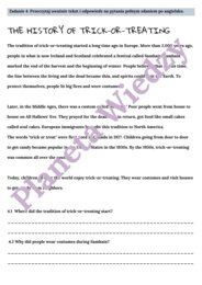 🎃👻KARTA PRACY – HALLOWEEN – SŁOWNICTWO 🎃👻- KLASY 4-8 SZKOŁY PODSTAWOWEJ- WYKREŚLANKA, BUDOWANIE ZDAŃ, POZNAJ TRADYCJE HALLOWEEN, OPISZ SWOJE HALLOWEEN, CZYTANIE TEKSTU, SPEAKING + ODPOWIEDZI