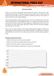 International Pizza Day A2 Karty Pracy Gotowa Lekcja