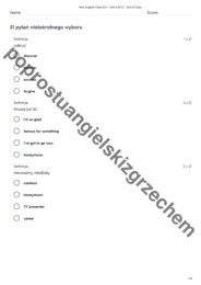 English Class A2+ – Unit 3 – testy