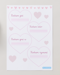 Walentynki - karty pracy