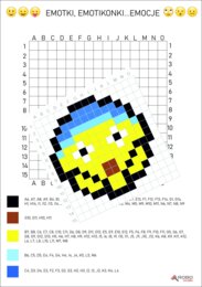 kodowanka EMOTKA, emotikon, emocje, buźka, dyktando graficzne, kodowanie