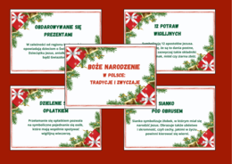 TRADYCJE I ZWYCZAJE - BOŻE NARODZENIE – biblioteka – świetlica – gazetka – wersja 1