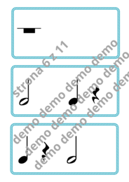 Muzyka. Karty do nauki wartości rytmicznych i ćwiczeń praktycznych. Metrum 4/4.