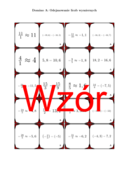 Domino - Odejmowanie liczb wymiernych | matematyka