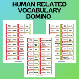 HUMAN RELATED VOCABULARY DOMINO