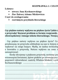 CZTERY ROZPRAWKI DO UZUPEŁNIENIA- ĆWICZENIE DLA UCZNIÓW KLAS 7-8.