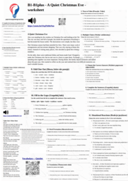 B1/B1plus - A Quiet Christmas Eve - karta pracy (2025)