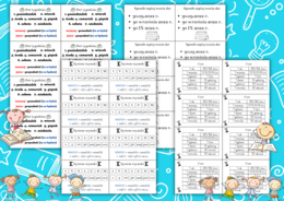Wklejki do zeszytu - liczby rzymskie, czas, dni tygodnia.
