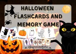 Halloween flashcards and memory game