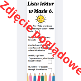 Zakładka – Twoja lista lektur do klasy 6!