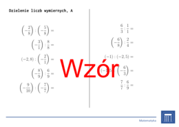 Dzielenie liczb wymiernych | matematyka | 26 kolumn
