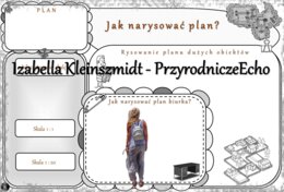 Karta pracy „Jak narysować plan?” wykonana w power point do edycji. Przyroda 4, „Korzystamy z mapy” na podstawie wydawnictwa WSiP