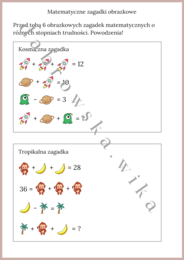 Obrazkowe zagadki matematyczne