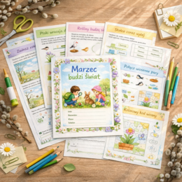 Marzec budzi świat. Karty pracy o zjawiskach wiosennych