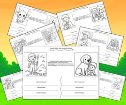 Kolorowe zdania- 60 kolorowanek do układania zdań