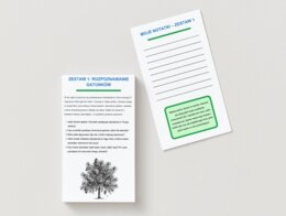 Zestawy pytań o rośliny i zwierzęta żyjące w okolicy.