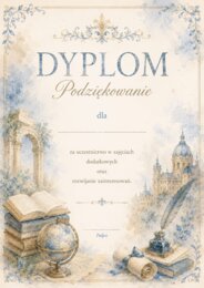 Dyplom za uczestnictwo w zajęciach dodatkowych z historii + gratis