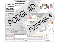 Ruch zmienny i przyspieszenie – A5 notatka/karta pracy/wklejka – kinematyka