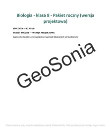 Biologia – klasa 8 – Pakiet roczny (wersja projektowa)