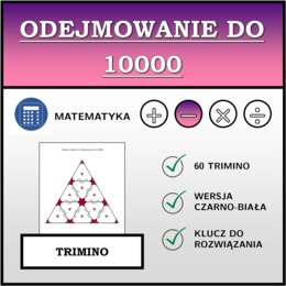 Trimino - Odejmowanie do 10000 | matematyka