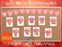 Walentynki – gazetka szkolna o relacjach i empatii (18 slajdów + napis)