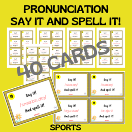 SPORTS PRONUNCIATION CARDS