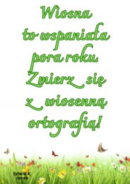 Wiosenna ortografia
