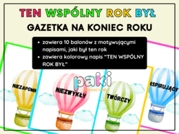 Zakończenie koniec roku / wakacje – GAZETKA / dekoracja do sali, świetlicy, biblioteki, na korytarz