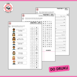 Together 4 Unit 1 - zestaw: Vocabulary Activities + Grammar Activites + Revision Board Game