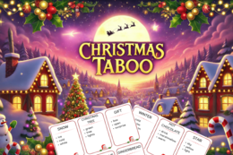 ŚWIĄTECZNA GRA TABOO - ANGIELSKIE SŁÓWKA – Boże Narodzenie, Mikołajki, Zima, Tabu
