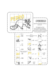 Pierwiastki - powtórzenie klasa 7, 8. Puzzle PEDRO