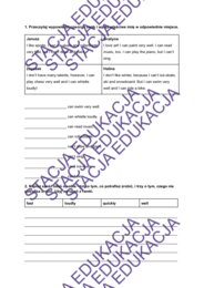 Karta pracy – Brainy 4 Unit 5: Can / Can't | Powtórka zgodna z podręcznikiem Macmillan