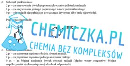 Węglowodory aromatyczne, kartkówka gr. A i B, karty pracy z odpowiedziami i schematem oceny